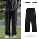 Li Ning sweatpants men's spring and autumn new cotton skin-friendly breathable loose casual straight-leg sweatpants men's running trousers classic black (spring and autumn style comfortable and skin-friendly) L /175