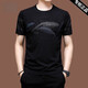 
Playboy high-end short-sleeved T-shirt for men's ice silk summer loose embroidery trend X733 black M 165 [recommended 100-120 Jin [Jin equals 0.5 kg]]