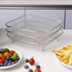 FANCYCHIC square multi-layer stainless steel oven air fryer accessories grill drain rack barbecue mesh steaming rack baking cooling rack 3-layer square grill