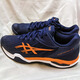 ASICS' new badminton shoes Men's and women's Apocalypse COURT CONTROL FF3 Super Cushioning Protection 1071A087-403 Dark Blue Orange 45 (285mm) Please size up for wide and fat feet