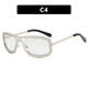 Ke Dun oval diamond plated sunglasses large frame personalized party sunglasses European and American fashion vacation trend women's sunglasses gold frame full gray as picture