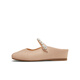 Tianmeiyi Mules Schuhe mit hoherhängender Frauen Sandalen Einkaufszentrum Gleiche französische Bag-Toe-Halbschuhe 2025 Sommer BK841BH5 Pink (Schafkin) empfohlen, eine größere Größe 38 zu nehmen 38