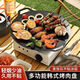 LZJV barbecue plate Korean iron plate grill pan cast iron barbecue plate Maifan stone non-stick household outdoor electric ceramic cassette induction cooker Internet celebrity 28CM baking pan (suitable for 1-2 people to bake)