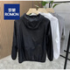 ROMON sun protection clothing for men and women, new style for couples, isolation UV ice silk, thin, slim, breathable fishing outdoor jacket, black L