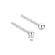 Jiuweiya S999 pure silver earrings for women, ear piercing, simple and compact ear needles, anti-blocking needles, ear sticks, no need to take them off when sleeping, S999 pure silver ball earrings, gift box 3MM