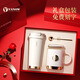 Vanow Thermos Coffee Cup Girl Valentinstag Geschenkbox Set für Freundin für die Freundin Geburtstagsgeschenklehrer Day Geschenkkamellien [Keramik Liner + Geschenkbox] 500ml