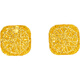 Zhou Sai Fu burst of flashing sugar cube gold earrings earrings for girls’ birthday gifts A0913173 one pair about 2.11g