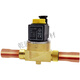 Almacenamiento en frío XMSJ Normalmente cerrado de una vía de refrigeración de dos vías, aire acondicionado de válvula solenoide de 12V24V, válvula de refrigeración de freón, soldadura amarilla de 12V 3/4 1098-6