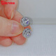 Guanpu Pavilion Fat Donglai's same style pt950 platinum moissanite earrings high carbon diamond luxury full diamond women's fashion earrings luxury full diamond earrings silver needle earplugs pair