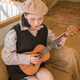 Andrew Ukulele Children para adultos Guitarra pequeña de 26 pulgadas [Vector] Peach Heart