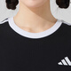 阿迪达斯（adidas）女装运动套装 2025夏新款休闲三条纹短袖T恤衫宽松长裤 两件套  两件套/休闲时尚 S