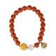 OUCERNY Liangshan Wa Nannan Red Agate Bracelet Buddha Beads Full-Fleshed Persimmon Red Multi-Bao Wenwan Bracelet for Men and Women