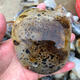 Aquatic agate, easy to play with, ocean chalcedony handle, pendant, original color white veined agate 50-100g