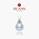 Ruan Shi 18k gold freshwater pearl pendant Sansheng III series pearl clavicle chain jewelry gift for girlfriend and wife, about 9-9.5mm