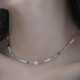 Li Shen Ji Cai Natural Tourmaline Pearl Tanzanite Original Niche Choker Necklace Customized Adjustable Chain 38-45cm No Specifications