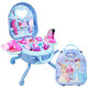 Wanre Frozen Elsa Koffer Little Girl Kommode Cosmetic Box Set Kinderhaus spielen Spielzeug 3-6 neue Prinzessin Trolley Box [Blue] Standard (einfache Verpackung - Aufkleber senden)