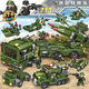 Ninja Building Blocks Military City Assembly Tank Puzzle Kleiner Teilchen Jungen Kinderspielzeugauto Mammutangehörige Angriffskraft [719 Stücke + 6 Figuren]