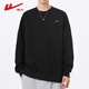 Pull back plus velvet sweatshirt for men 360g heavy cotton winter long-sleeved T-shirt men's warm base shirt men's jacket black XL