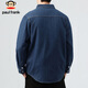 Paul Frank long-sleeved shirt men's spring and autumn casual denim shirt men's jacket men's trendy top men's dark blue XL