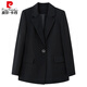 Pierre Cardin plus size plus size professional women's suit, fat, high-end, slim, interview formal suit, spring and autumn work clothes, black jacket XL 120-140Jin Jin is equal to 0.5 kg