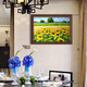 Sonnenblume Pastoral Landschaft Malerei handbemalte Ölmalerei Europäischer Eingang Eingang Eingang 692 Gold Massivholz Rahmen 160x100