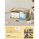 Vipero German Caja de almacenamiento Box Box Box Box Box Book Student Ordenamiento móvil Caja plegable Box de almacenamiento de la clase Mango Amarillo 47*5*3524 cm con polea