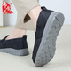 Busheyuan Business Casual Herrenschuhe Leinwandschuhe atmungsaktive Daddy Schuhe Alte Peking-Stoffschuhe Männer 511-9304 Blau 42