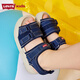Levi s Levi's boys' sandals 2025 summer new Velcro beach shoes children's sandals dark denim blue 37 recommended foot length 23.5cm