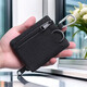 Jiemo 2024 Neues Internet -Promi Mini Coin Wallet Card Bag Canvas Kleine Brieftasche Reißverschluss Außenbeutel Autoschlüssel Schwarze Einzelbeutel