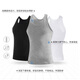 Langsha Men's Vest Pure Cotton Base Shirt Summer Thin 100% Cotton Sleeveless Sweater Round Neck White Hurdle Vest