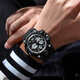Peak Watch Men's Waterproof Student Luminoso Student Multifuncional Electronic Watch Students High School Temperament Fashion Casual Sports Watch YB14117J2 [blanco y negro]