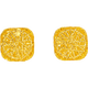 Zhou Sai Fu burst of flashing sugar cube gold earrings earrings for girls’ birthday gifts A0913173 one pair about 2.11g