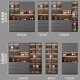 XMSJ Custom Dining Side Cabinet Integrated Wall High Cabinet Light Luxus Home Wohnzimmer Weinschrank Restaurant Tee Schrank Küche Aufbewahrungsstil 15280*40*220 Lieferung in Startseite +