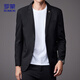 ROMON suit men's fashion two-button single suit men's jacket business casual suit men YT2088 black XL