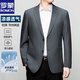 罗蒙高端桑蚕丝西服男2025春夏秋季时尚休闲单西薄款商务西装休闲外套 咖色6630 L 175 【120-140斤】