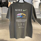 耐克（NIKE）短袖男装25年春夏新款跑步运动服针织透气时尚宽松圆领上衣T恤衫 HF6172-053灰色纯棉 2XL