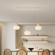 Primera impresión 2025 NUEVA LAMP DE RESTAURANTE ESPECTURA Full Spectrum Restaurante Lámparas de calabaza Modern Simple Pumpkin Lámpara Guangdong Zhongshan MTJ689-5 Disc de tres colores LED (blanco + beige)