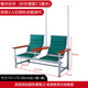 格诺瓦联排椅 机场椅输液椅子排椅 两人位带垫加橡木扶手绿色