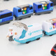 Leku peut connecter Thomas Magnetic Alloy Electric Small Locomotive Children's Toy Gordon Car Collection rouge avec le modèle de conducteur Locomotive