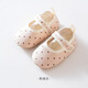 Calcetines de piso baby baby de algodón de algodón calcetines de primavera y otoño zapatos recién nacidos Velcro de cabeza ancha no deslizante para bebés suaves zapatos para niños pequeños y calcetines de polka rosa 1 par 1-2 años (l) tamaño 13