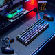 Cherry Cherry MX8.2 XAGA Obsidian Series Wireless Bluetooth Drei-Mode-E-Sport-Gaming Mechanische Tastatur RGB Light Effect Triple-Transparent PBT-Tastaturkap-kompatibel mit MAC-System Xaga-Meteor Tea Roll-Export Arms Waffenbox