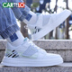 Cartelo 2025 Neue Schuhe für Männer Frühling atmungsaktuelle weiße Schuhe für Herren trendy und vielseitig weicher alleiniger Sport -Freizeitschuhe Trendy Schuhe 9910 Weiß und Schwarz 39