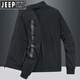 JEEP SPIRIT Jeep 2025 Spring New Double-Side Jacket Men's Stand Collar High-end Business Casual Men's Spring and Autumn Jacket Trend Spring and Autumn Double-Side Wear (6626-Dark Gray) XL