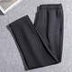 Pantalones de li ning Men's 2025 Spring New Loose Sports Loose Retrase Pantalones casuales atados Pantalones con capucha negros AKLV683 Fit LOLE AKLV683-1 Negro XL