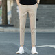 
Jedi Spring and Autumn Men's Long Pants Slim Korean Style Micro-Stretched Casual Pants Straight Thick Professional Business Work Trousers 9885 Black Thin Cropped Pants 33 [2.6 feet]