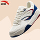 Anta (ANTA) men's wavy shoes Fan Zhendong same men's shoes spring thick-soled board shoes trendy casual shoes in-house height-enhancing sports shoes Ivory white/gray 42.5