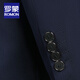 ROMON suit suit men's high-end customized business casual professional Korean version slim formal suit groom's wedding suit men's black three-piece suit (suit + trousers + white shirt) 2XL size (plus 8 gifts)