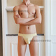 Z small underwear men's sexy breathable underwear low-waist personality trendy thong sports double thong bulge skin color M