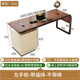 Silan Mengbei retro style desk solid wood table and cabinet integrated new Chinese style high-end study desk writing desk bedroom computer desk home left-hand cabinet - with power strip - without chair 140*70*75cm