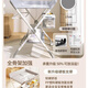 He Jiangong Japan export diaper table infant care table baby foldable multi-function baby changing newborn bathing press gray [Plus Comfortable Model] + storage rack + clothes drying rod Others